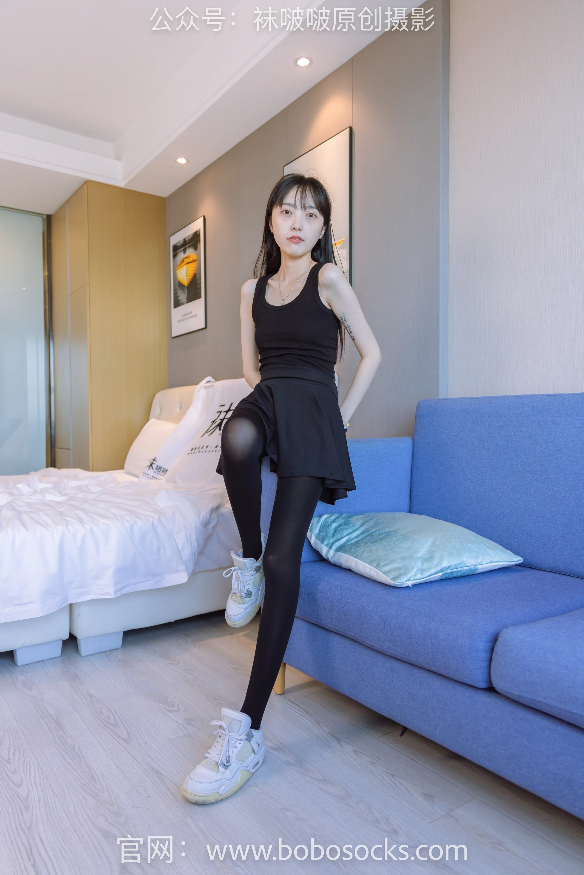 [BoBoSocks袜啵啵]NO.130 稚予-两双穿脏篮球鞋、厚黑丝 2